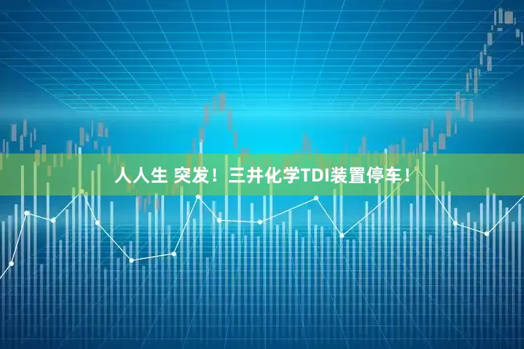 人人生 突发！三井化学TDI装置停车！