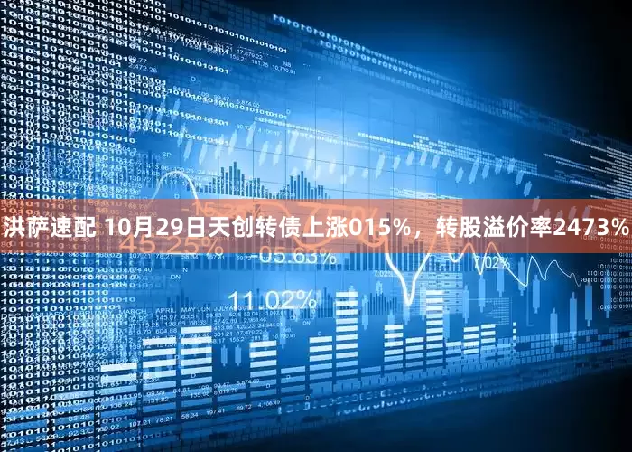 洪萨速配 10月29日天创转债上涨015%，转股溢价率2473%
